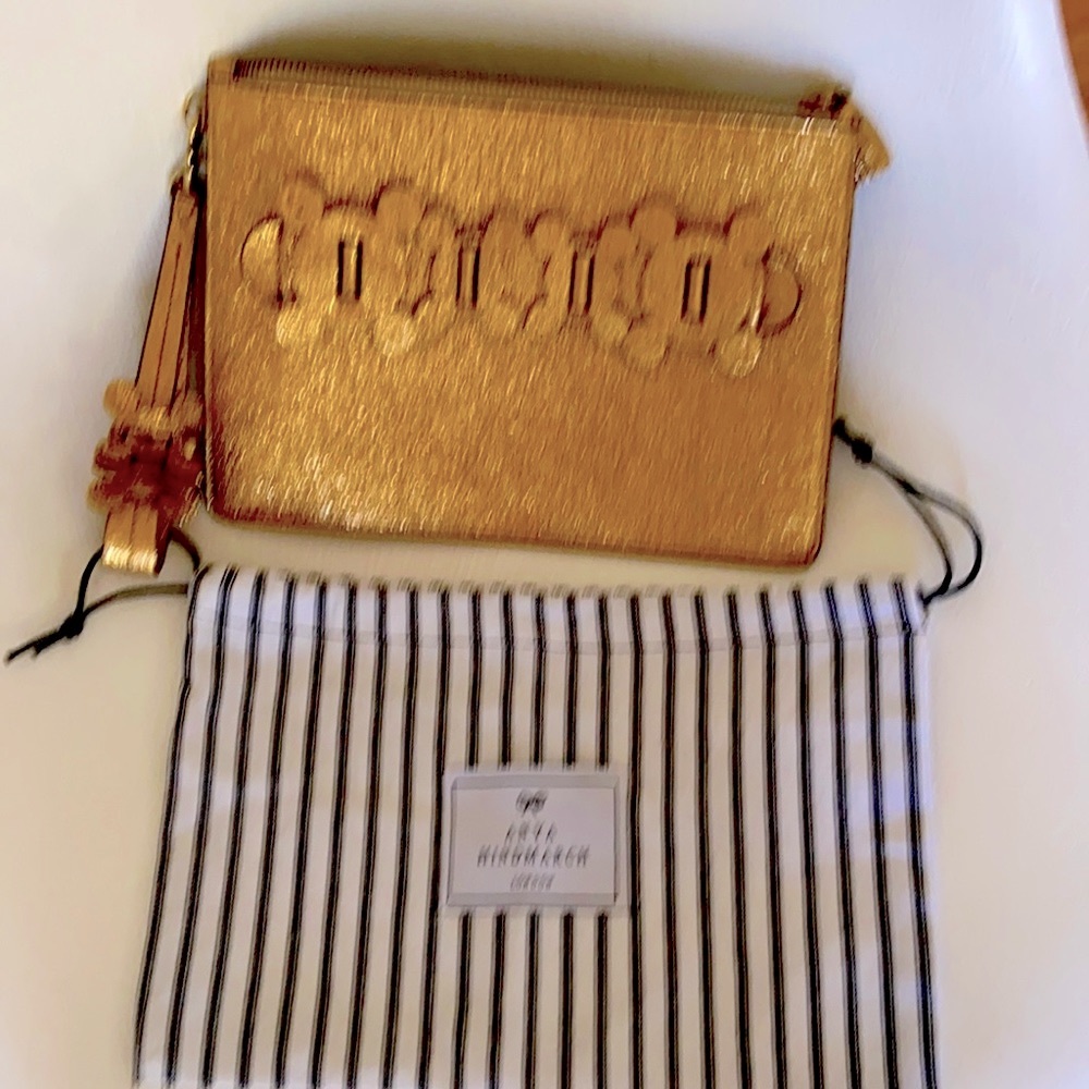 Anya hindmarch glitter gold zipper clutch - Picture 3 of 10